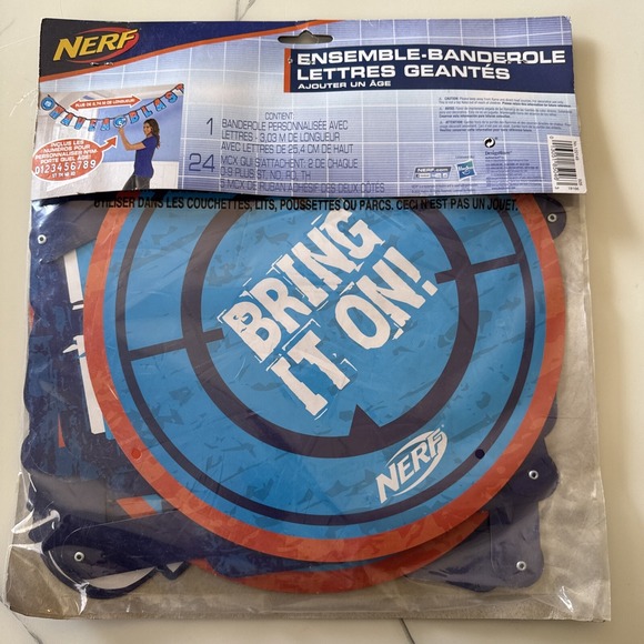 Nerf Gun Banner Boys Birthday Party Background Banner Add An Age Have A Blast - Picture 5 of 6